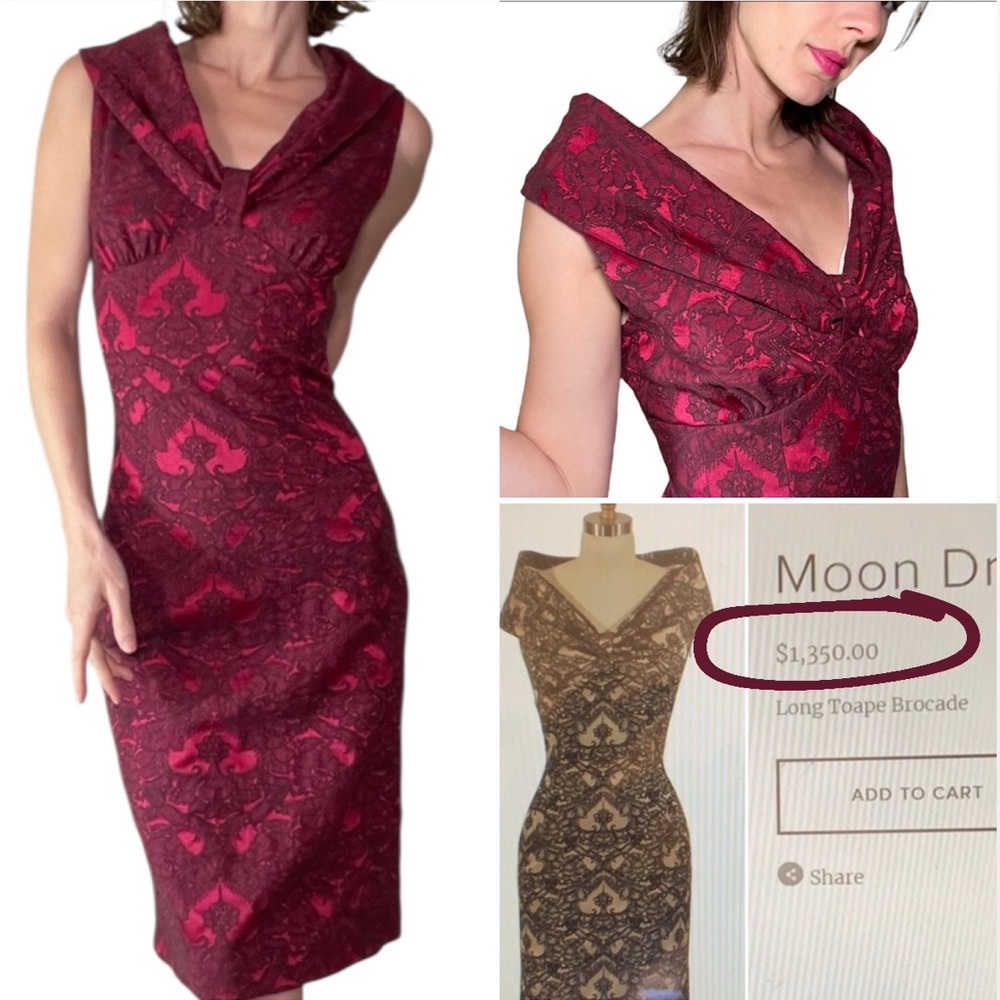 Anya Ponorovskaya Moon Brocade Dress